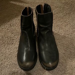 Leather booties
